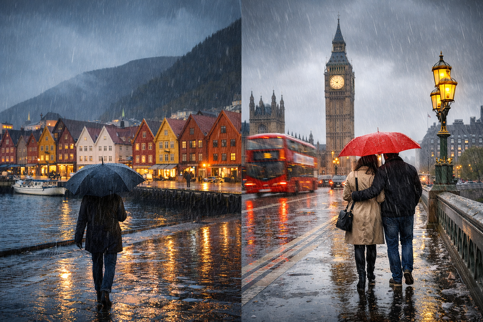 Rainiest Cities in Europe: Where It Rains the Most